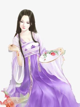 刺绣女子古风立绘