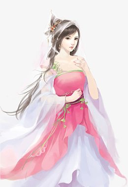 彩绘立绘古装刺青女子图片