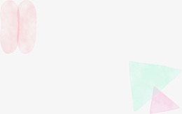 手绘色块几何体透明漂浮