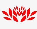 红色中国风花纹莲花
