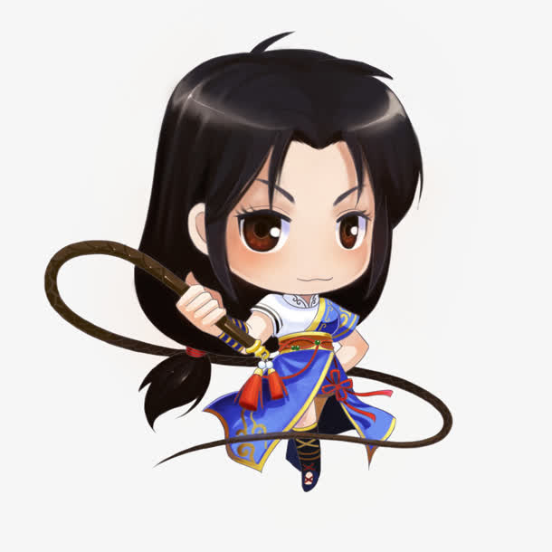 林月如卡通拿着鞭子