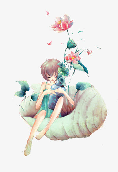 卡通立绘海螺女孩