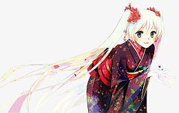 卡通立绘日本和服美女
