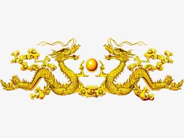 中国风双龙戏珠金龙