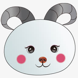 小羊卡通风格png图标