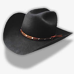 黑色宽边帽帽子