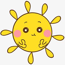 卖萌圆嘟嘟黄色太阳图标