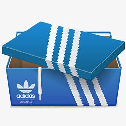 Adidas跑步鞋盒子图标