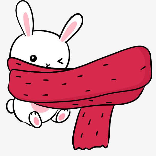 兔子小白兔红围巾