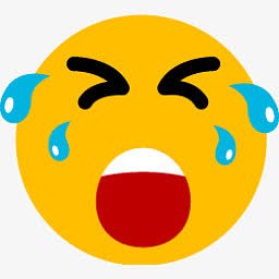 大哭黄色圆脸表情png图标