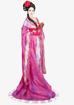 宫廷计红衣女子立绘游戏人物