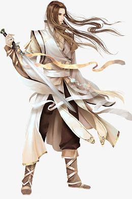 免抠人物白衣女子古风立绘