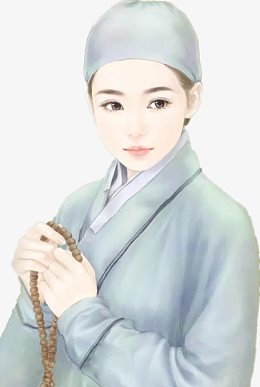 朴素道姑尼姑女子古风立绘