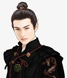 黑色衣服古风美男子