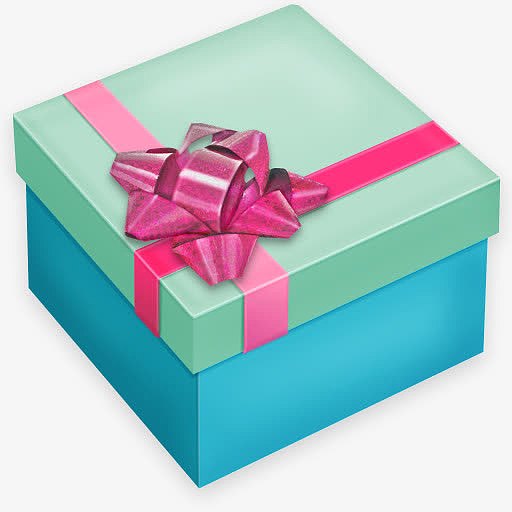 绿色蓝色礼物礼盒