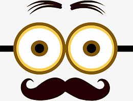 小黄人卡通眼睛胡子