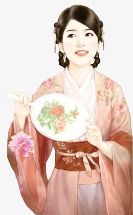 中国古典手绘风美女图片