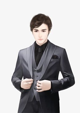 黑色西服帅哥