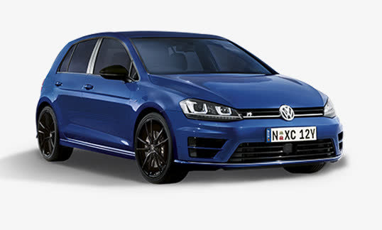 大众品牌轿车蓝色