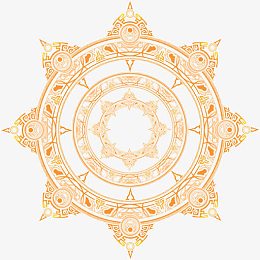 黄色魔法阵花纹海报背景