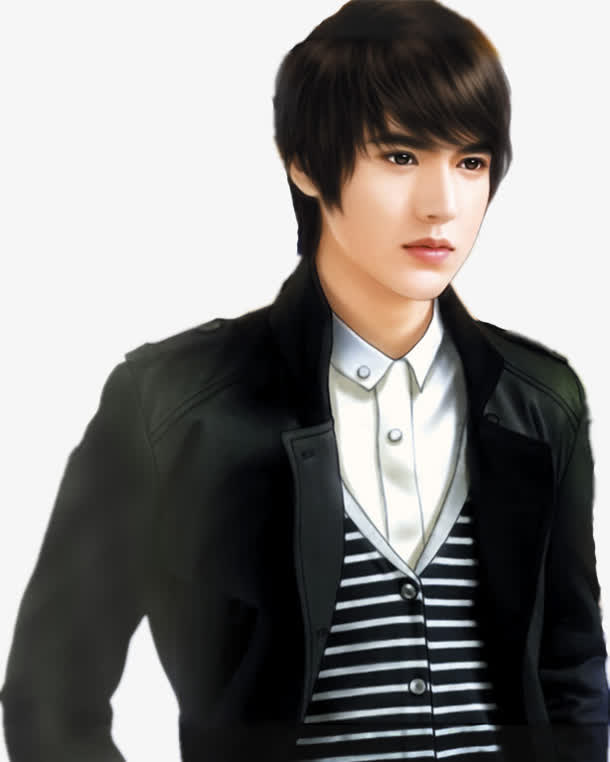 黑衣服短发帅哥免抠素材免费下载_觅元素51yuansu.com