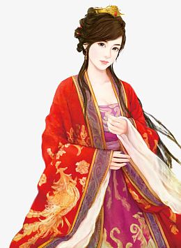 古代红衣美女图片