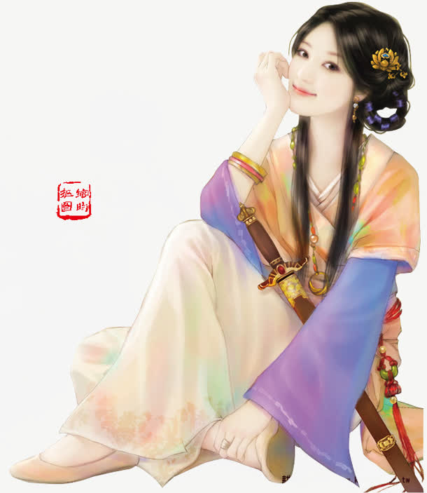 俏皮小娘子图片素材