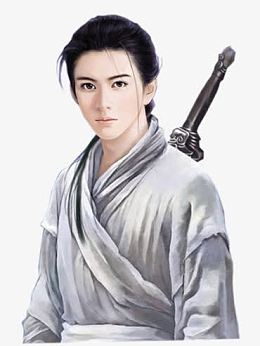 白衣背剑侠客