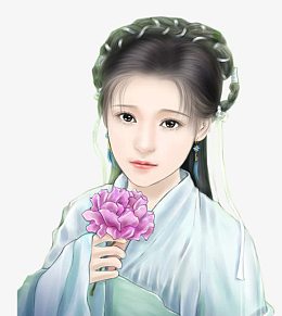 手绘忧伤美女图片