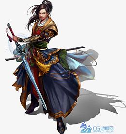 执剑侠客古风手绘