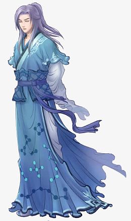 蓝衣长发帅哥古装