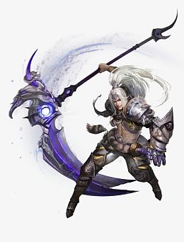 手持兵器白发游戏人物
