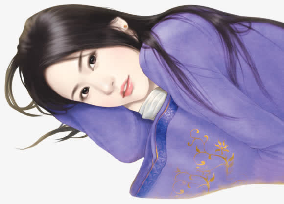 古装女子躺着游戏立绘