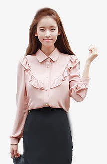粉色上衣美女
