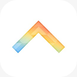 蓝色红色渐变直角箭头图片