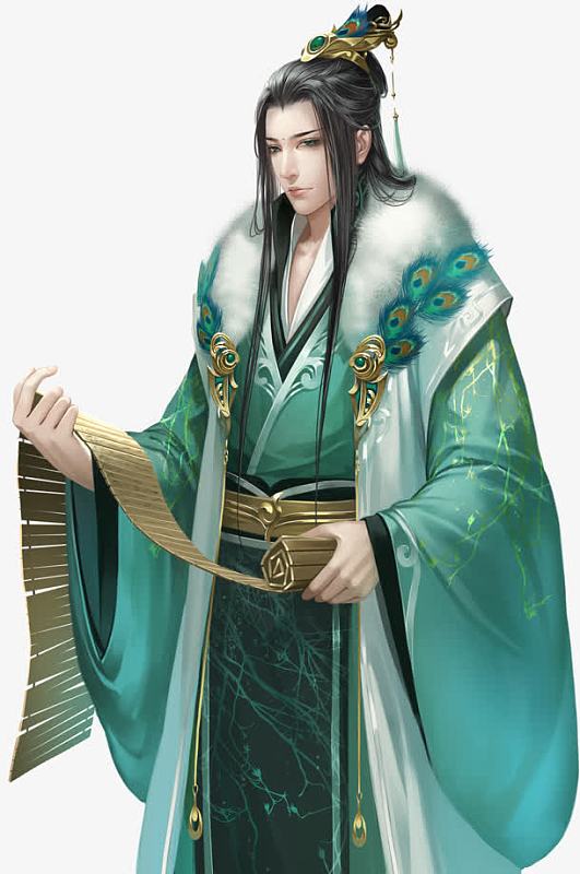 古装贵族总裁气质男性游戏立绘