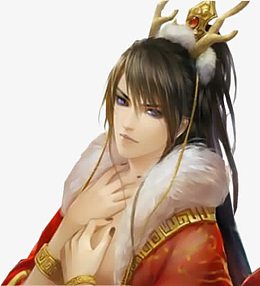 古装卡通龙王太子游戏立绘