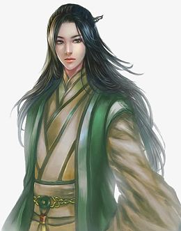 古装长发俊美男子游戏立绘