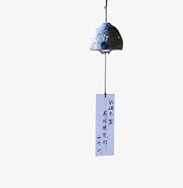 陶瓷蓝纹日式风铃