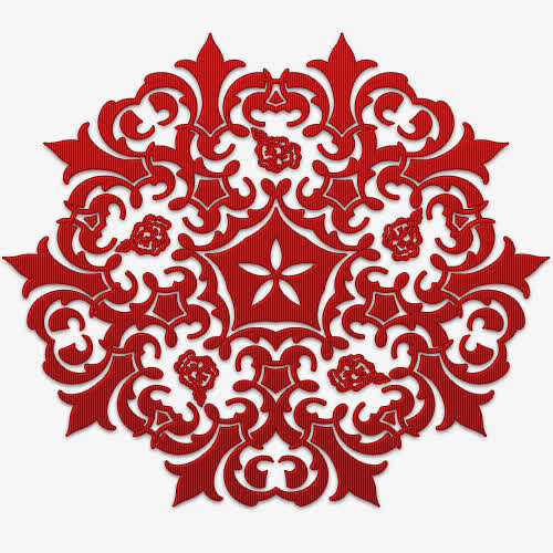 镂空剪纸红色七夕情人节海报背景免抠素材免费下载_觅元素51yuansu.