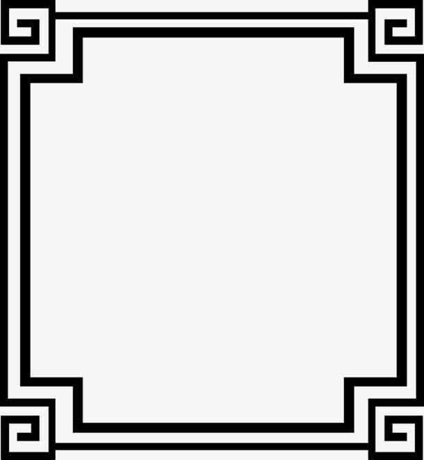 黑色线条边框海报背景素材免费下载_觅元素