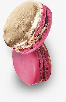 粉红色草莓马卡龙