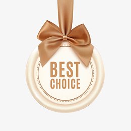 best choice最好的选择黄色圆形蝴蝶结海报背景