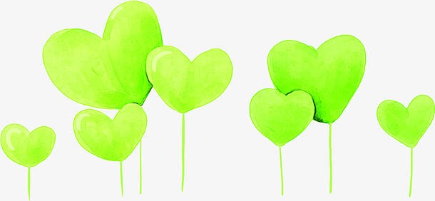 绿色心形气球漂浮装饰
