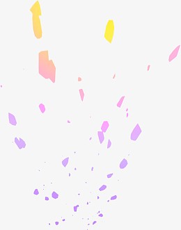 多彩渐变石块几何体漂浮