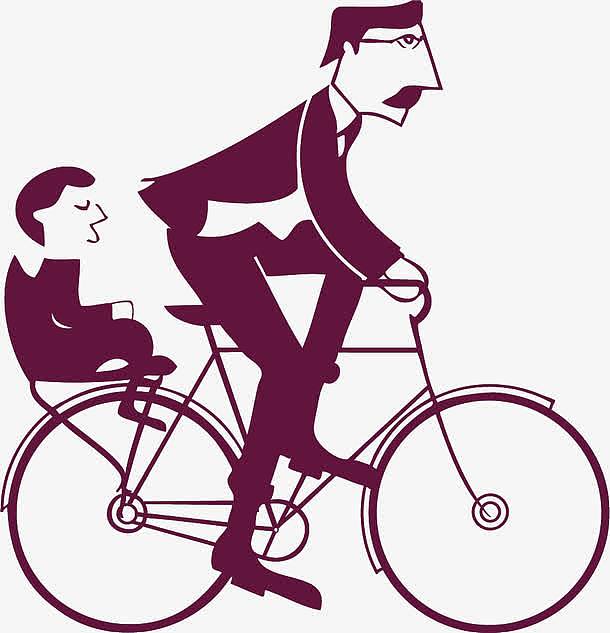 骑车子自行车父亲节