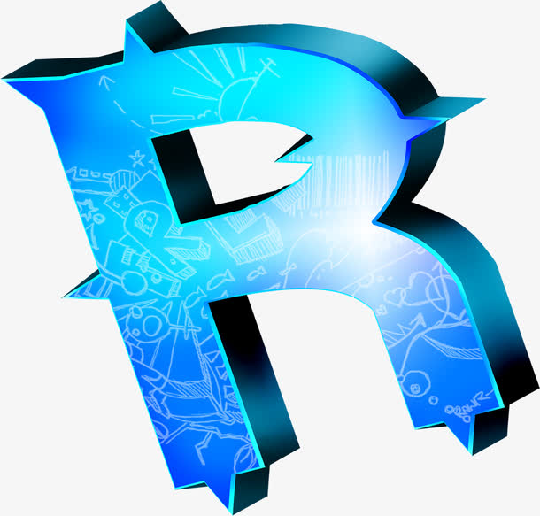 字母r花样字体设计