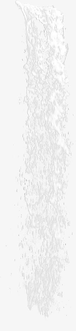 倾倒的白色透明细水柱
