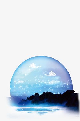 梦幻蓝色山峦七夕