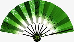 墨绿色粽叶扇子